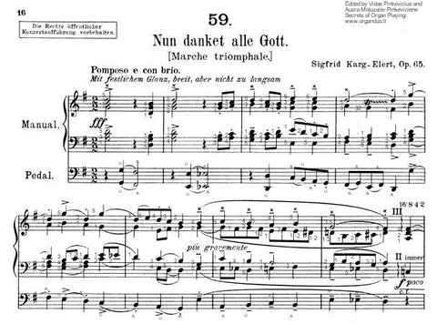 Nun danket alle Gott, Op. 65, No. 59 by Sigfrid Karg-Elert