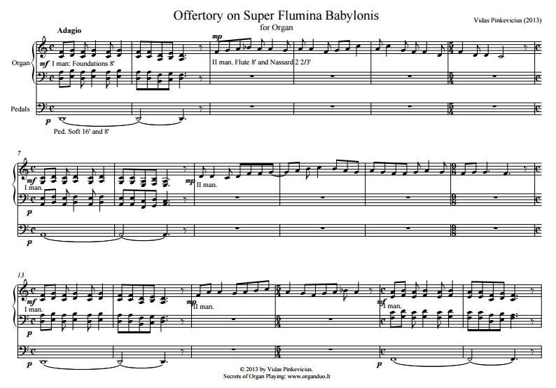 Op. 15: Offertory on Super Flumina Babylonis (2013)