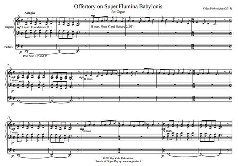 Op. 15: Offertory on Super Flumina Babylonis (2013)